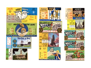 1960's Navy Football Ticket Lot