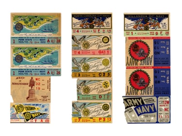 1940's Navy Football Ticket Lot