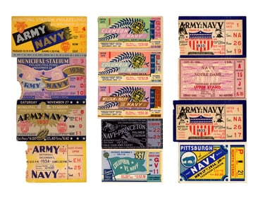 1930's Navy Football Ticket Lot