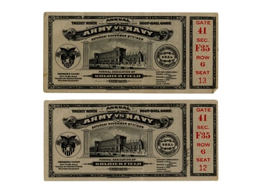 Army vs. Navy Pair of Ticket Stubs 11-27-1926