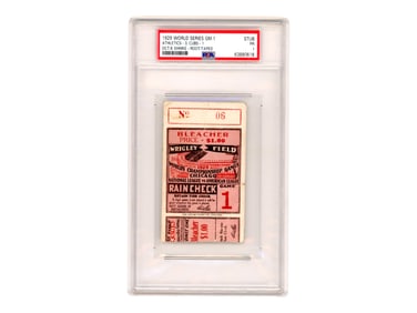 1929 World Series Game 1 Ticket - PSA 1