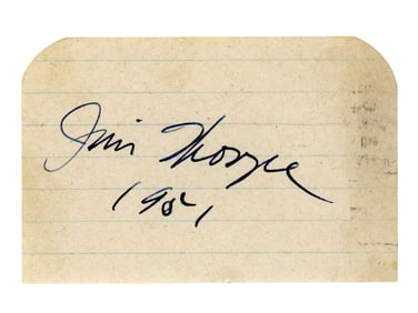 Jim Thorpe Signed Cut Autograph - Beckett