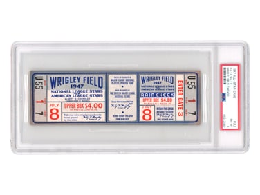 1947 All-Star Game Full Ticket - PSA 6