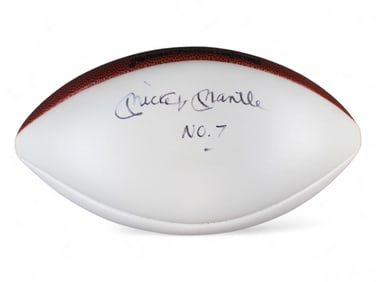 Mickey Mantle Signed Football "No. 7" PSA/DNA