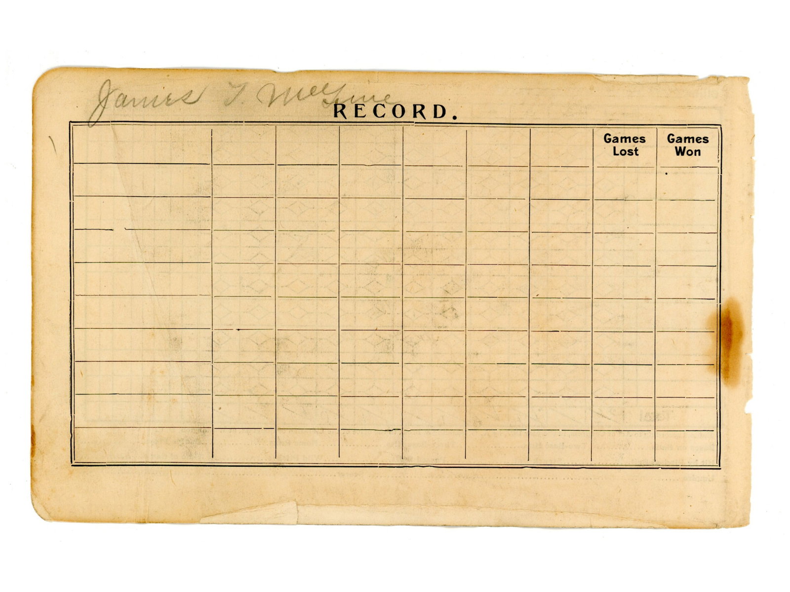 James McGuire Signed Scorecard - JSA (1 of 3)