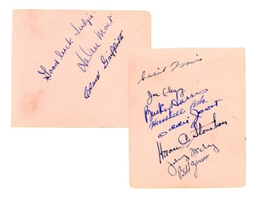 Griffith & Mack Multi Signed Page - JSA