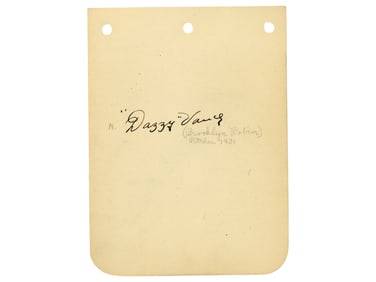 Dazzy Vance & Bill Akers Signed Album Page