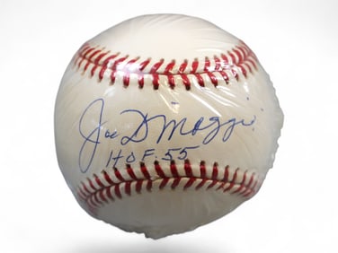 Joe DiMaggio Signed Baseball "HOF 55" PSA/DNA