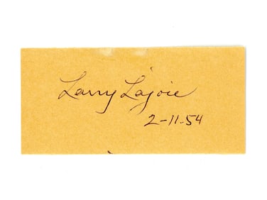 Larry "Nap" Lajoie Signed Cut 1954 - Beckett