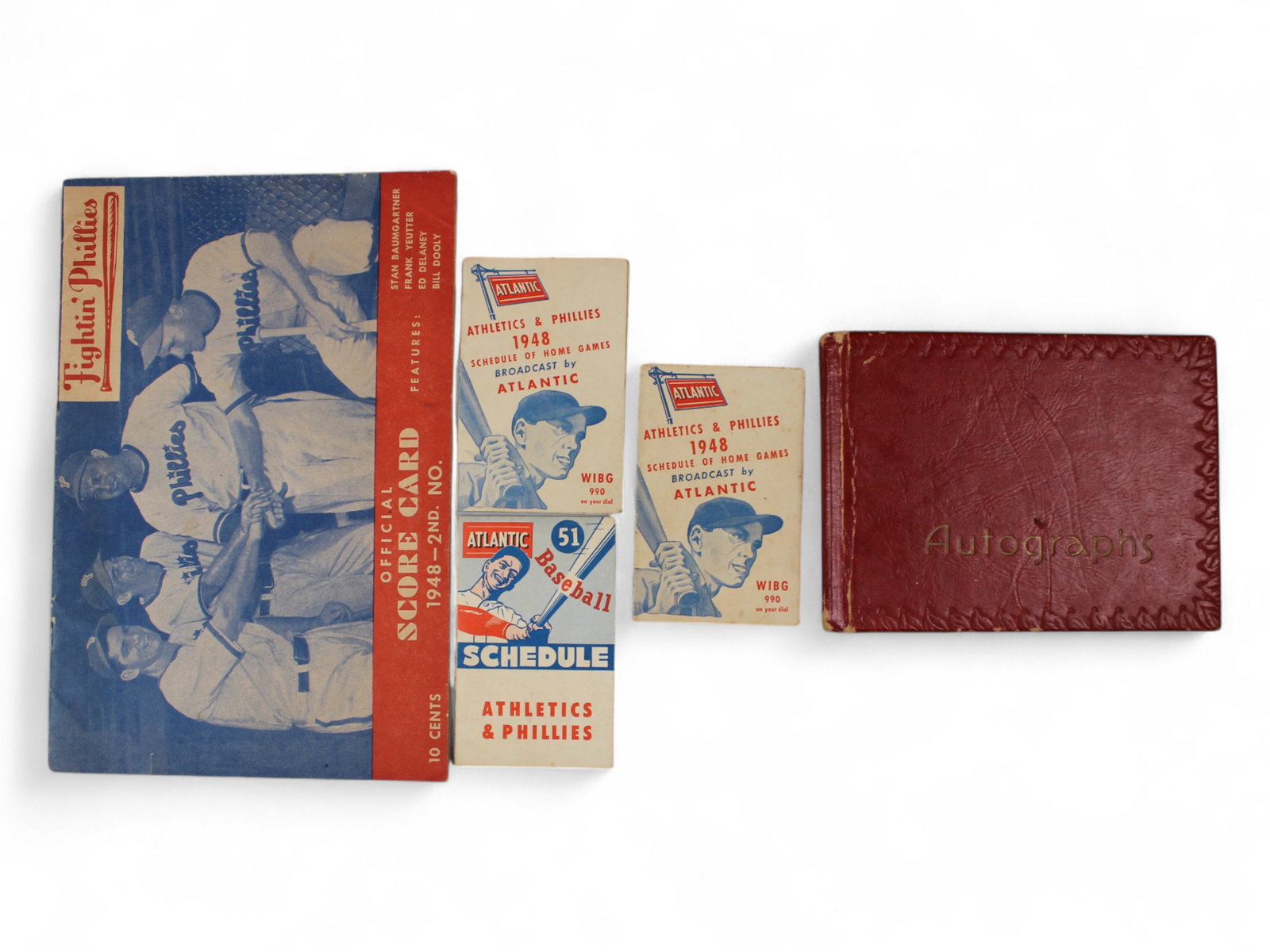 1950's Phillies Autos, Cards, & Schedules (1 of 11)