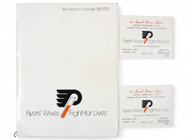 1975 Flyers Signed Charity Event Program