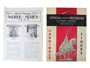 (2) 1934 St. Louis Cardinals World Series Programs