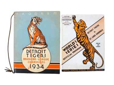 (2) 1934 World Series Detroit Tiger Programs