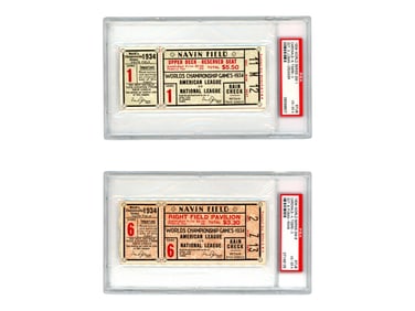 1934 World Series Ticket Stubs Lot of 7
