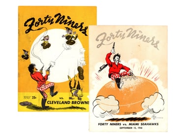 (2) 1946 NFL 49ers First Season Game Programs