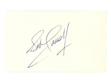 Bob Cousy Signed Index Card JSA
