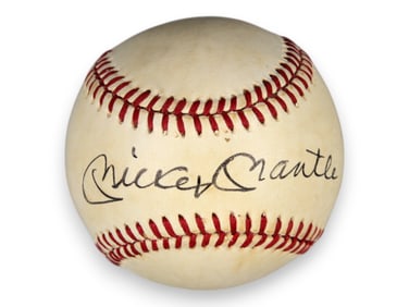 Mickey Mantle Single Signed Baseball