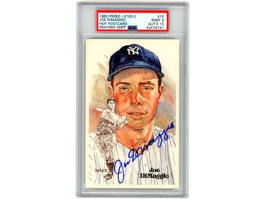 1980 Joe DiMaggio Signed Perez-Steele Postcard