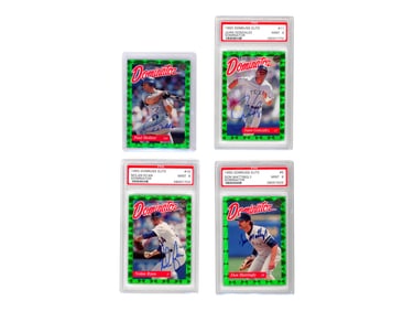 (4) Signed 1993 Donruss Elite Cards (#/5000)