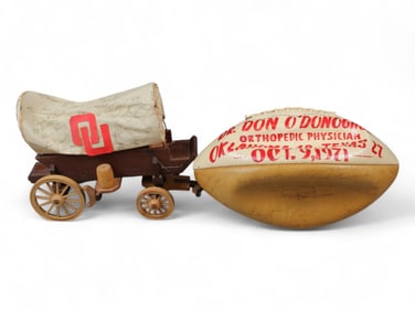 1970's Oklahoma Sooners Team Signed Ball & Toy