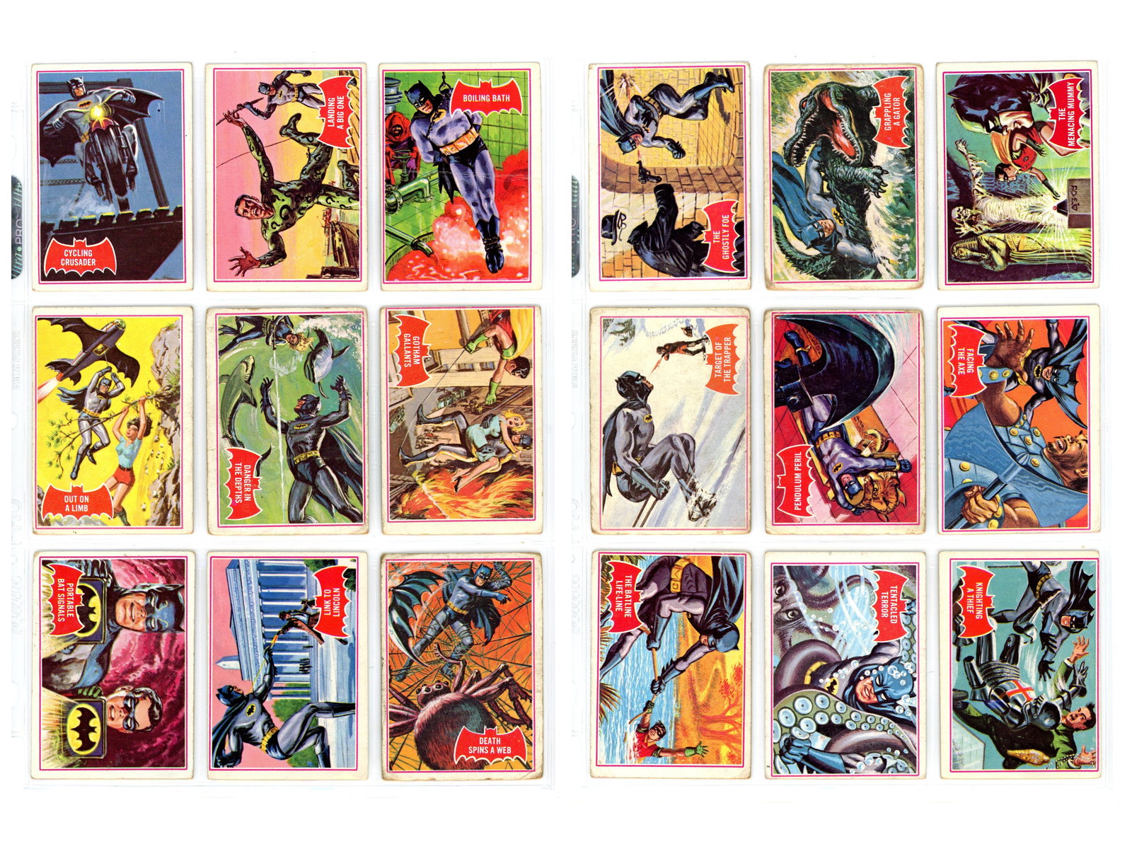 1966 Topps Batman Red Bat Complete Card Set (1 of 4)