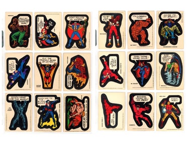 1975 Topps Comic Book Heroes Complete Sticker Set