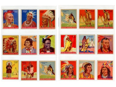 (76) 1930s-40s Goudey Indian Gum Cards