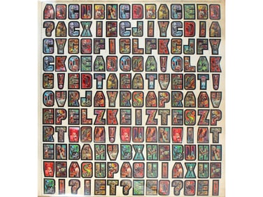1967 Topps Nutty Initials Stickers Uncut Sheet