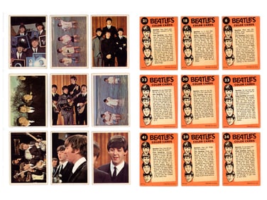 1964 Topps Beatles Card Lot, 47 Cards, Color & B/W