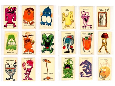 1966 Nestle Keen Chiller Club Complete 50 Card Set