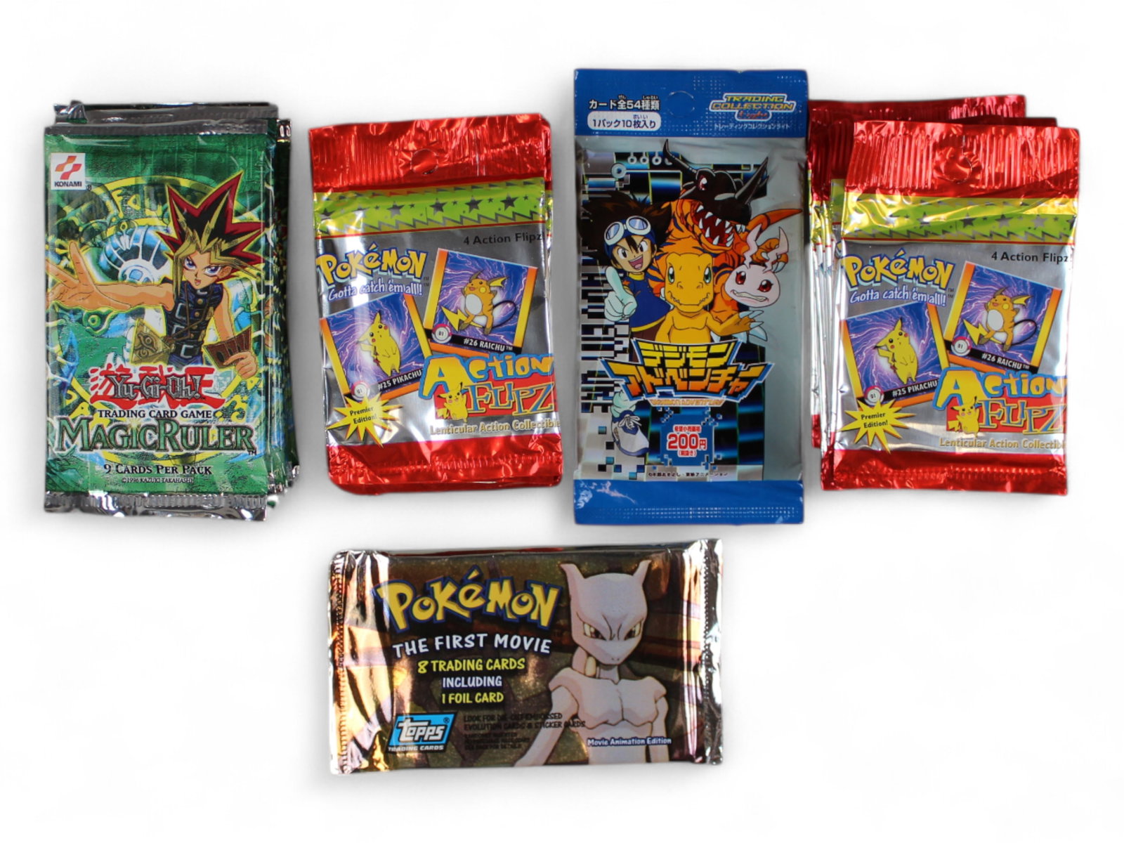 Pokemon, Yu Gi Oh, & Digimon Sealed Packs (1 of 5)