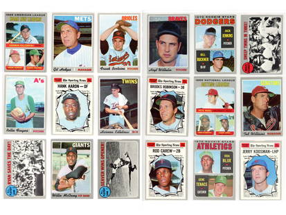 1970 Topps Baseball Card Lot: Long card box loaded with many higher grade cards, many appear to have come out of vendor boxes or directly from the packs, while others are overall Ex-Ex/NM. No big names but mostly minor stars and c