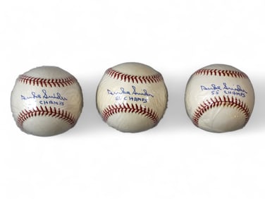 (3) Duke Snider Signed Baseballs PSA/DNA