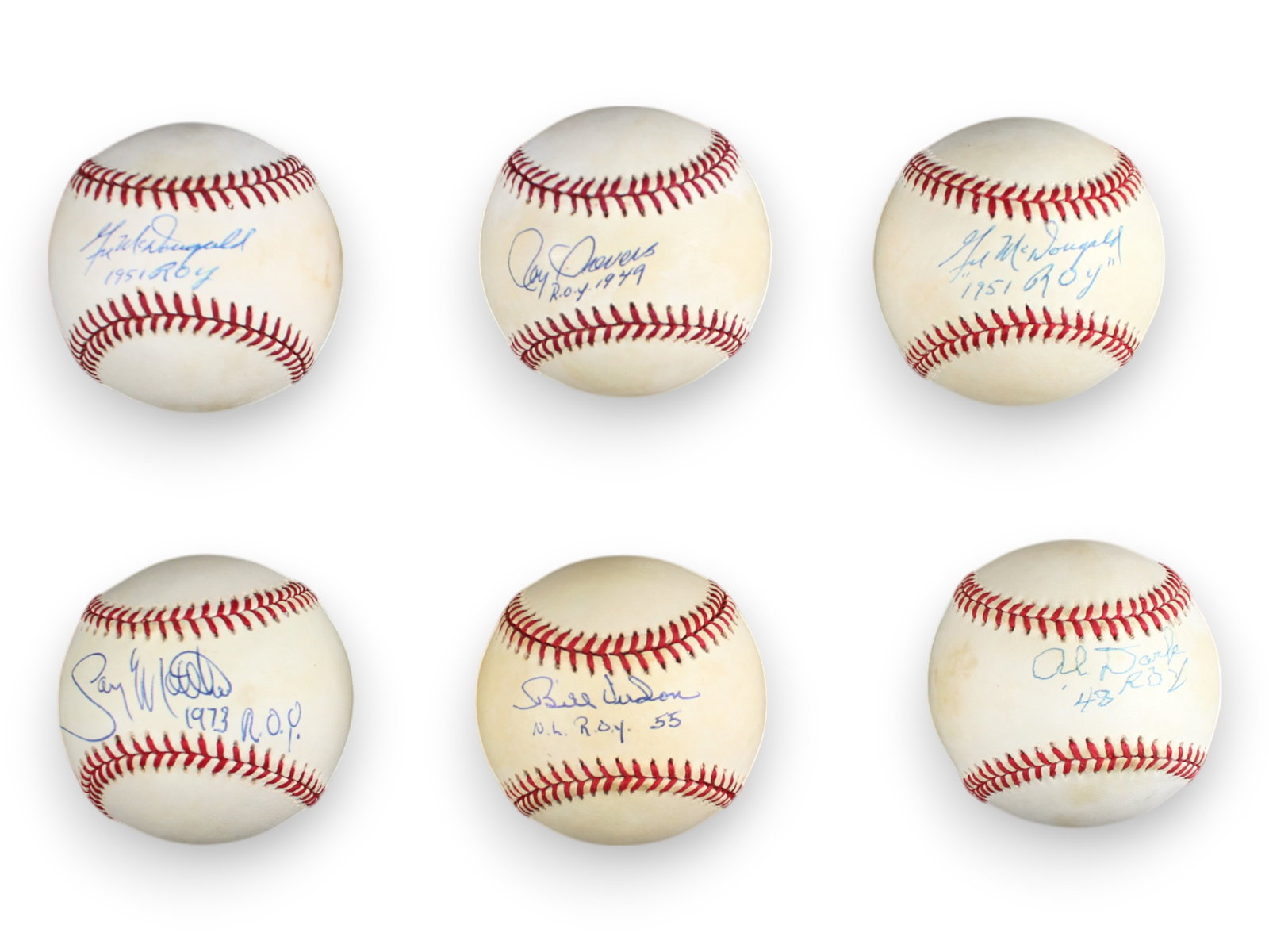 (6) ROY-Inscribed Signed Baseballs (1 of 1)