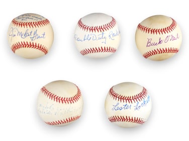 (5) Negro League & Related Signed Balls