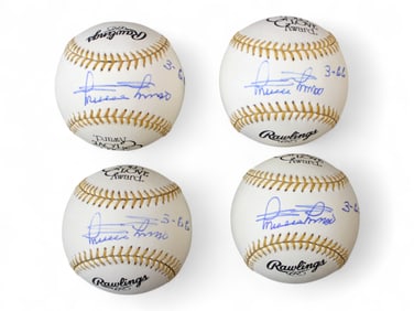 (4) Minnie Minoso Signed Gold Glove Balls