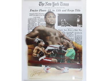 Joe Frazier Signed Giclee by Broome/London