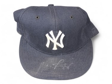 1990's Wade Boggs Signed Pro-Model Yankees Hat JSA