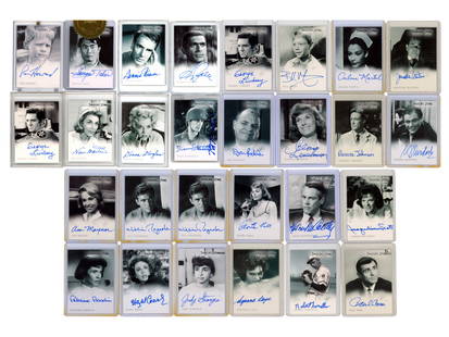 Lot of (28) Twilight Zone Autographed Cards: Offered is a lot of 28 Rittenhouse Archives Twilight Zone autographed cards, spanning 1999?2002. All cards are hand-signed in blue ink and feature cast members from classic episodes of the iconic seri