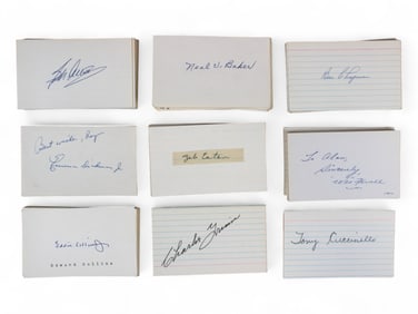 Sports Autograph Lot on Index Cards
