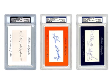 Baseball, 2010 "In Memory Of" Auto Lot of 3
