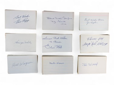 Sports Autograph Lot on Index Cards