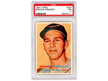 1957 Topps #328 Brooks Robinson PSA 7