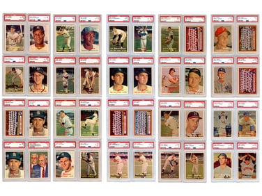 1957 Topps Partial Set w/47 PSA Graded Cards