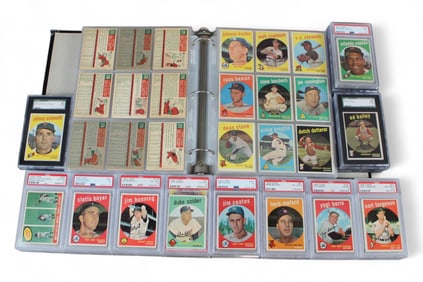 1959 Topps Partial Set w/62 Graded Cards