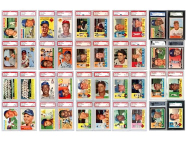 (46) 1950's Graded Baseball Cards