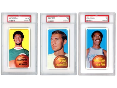 1970 Topps Basketball (3) HOF Cards, PSA