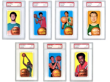 1970 Topps Basketball Group w/ Alcindor, PSA