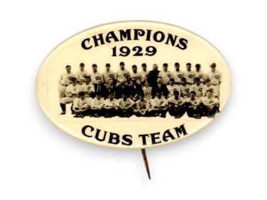 1929 Chicago Cubs Team Picture Pinback