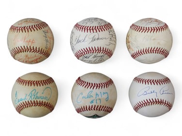 (6) Signed Baseballs incl. White Sox & F. Robinson